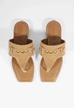 Schutz Aria Beige Suede Sandal