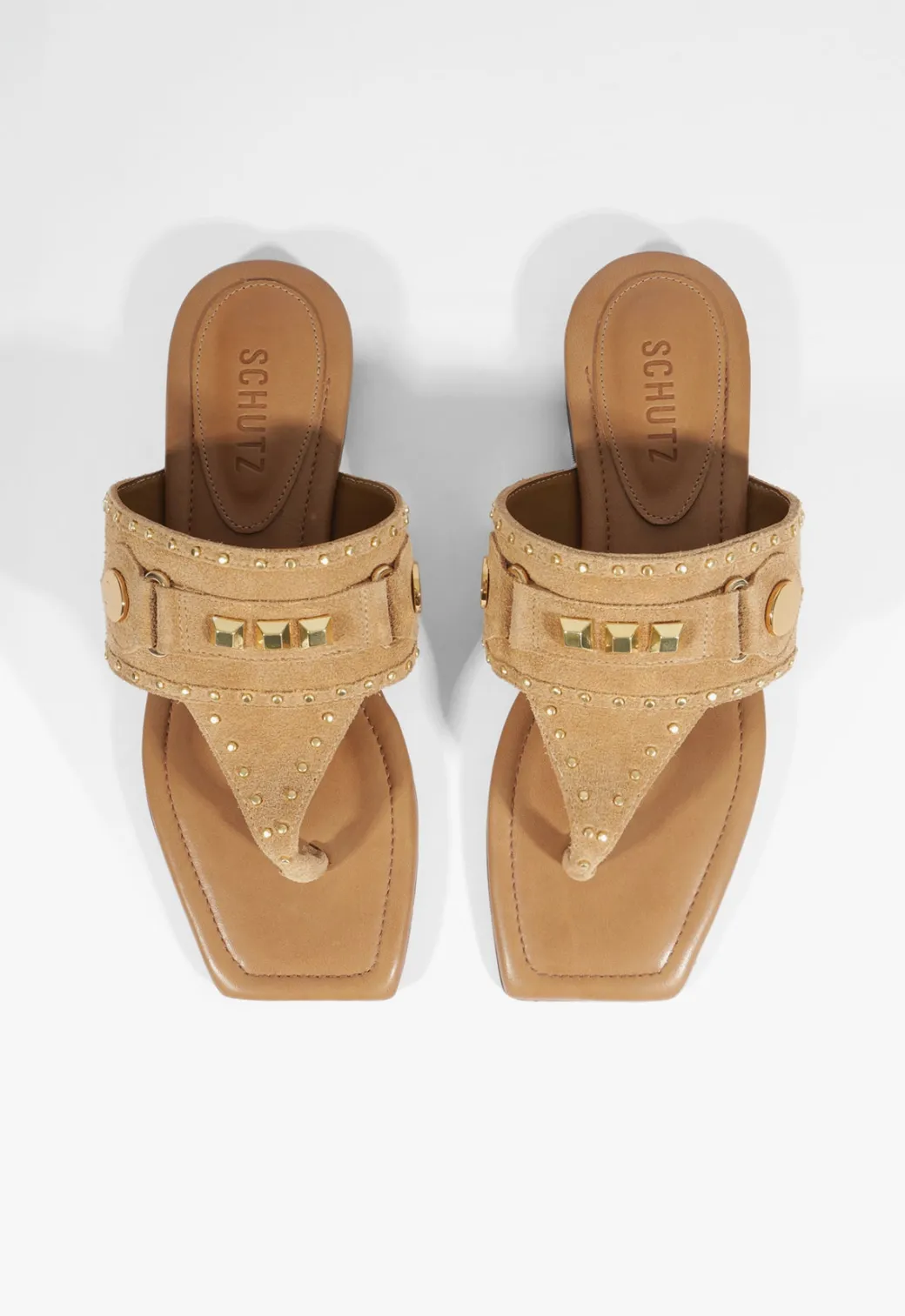 Schutz Aria Beige Suede Sandal
