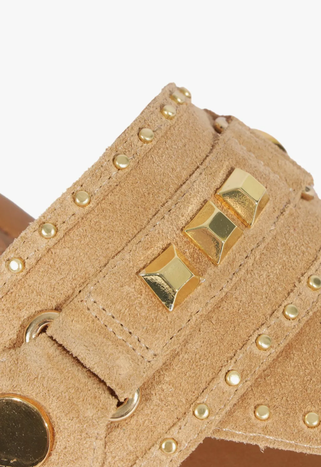 Schutz Aria Beige Suede Sandal