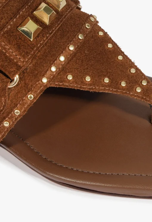 Schutz Aria Brown Suede Sandal