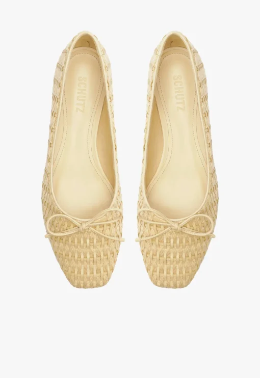 Schutz Arissa Straw Ballet Flat