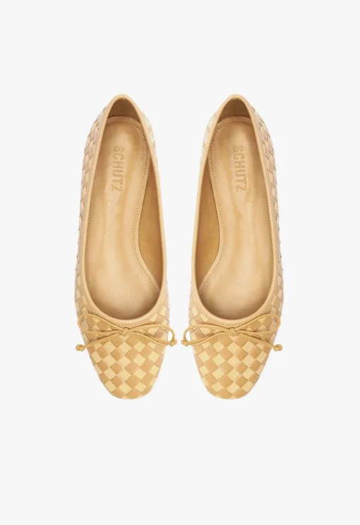 Schutz Arissa Woven Leather Flat