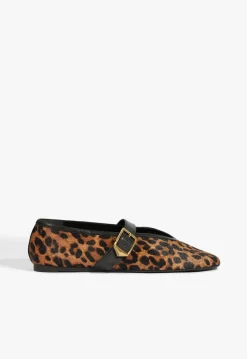 Schutz Courtney Buckle Hair Calf Flat