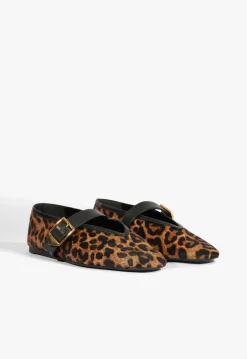 Schutz Courtney Buckle Hair Calf Flat