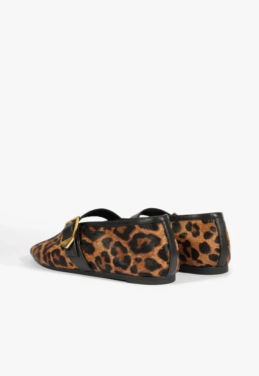 Schutz Courtney Buckle Hair Calf Flat