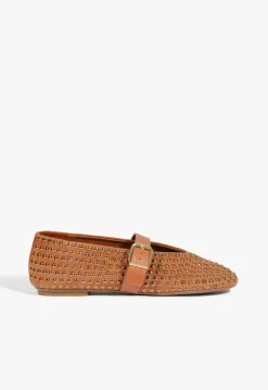 Schutz Eiza Shine Suede Flat