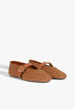 Schutz Eiza Shine Suede Flat