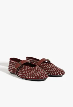 Schutz Eiza Shine Suede Flat