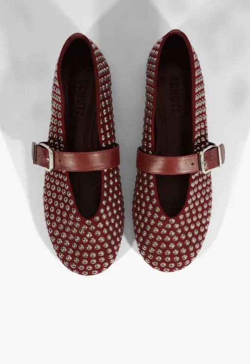 Schutz Eiza Shine Suede Flat