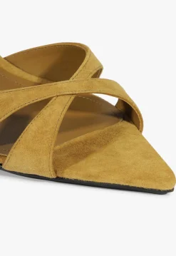 Schutz Hilda Leaf Mule Suede Sandal