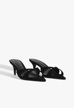 Schutz Hilda Leaf Mule Suede Sandal