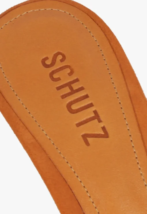 Schutz Hilda Leaf Mule Suede Sandal