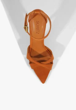 Schutz Hilda Leaf Suede Sandal