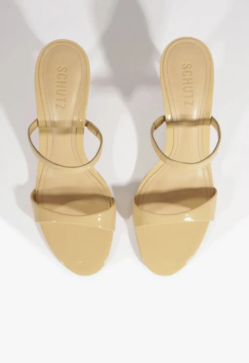 Schutz Jessica Mid Mule Patent Sandal