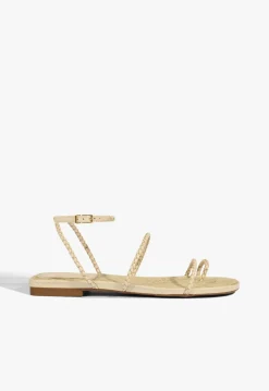 Schutz Kaya Leather Flat Sandal
