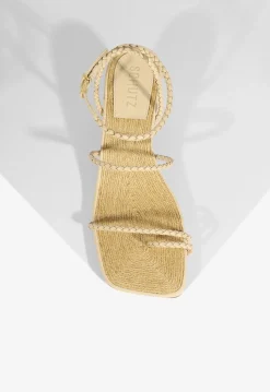 Schutz Kaya Straw Mid Sandal