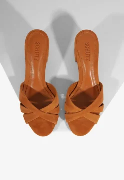 Schutz Keefa Block Mule Suede Sandal