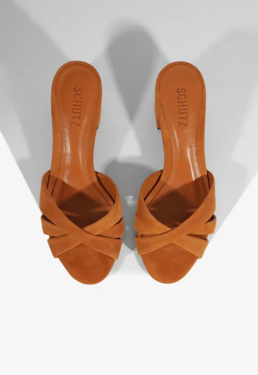 Schutz Keefa Block Mule Suede Sandal