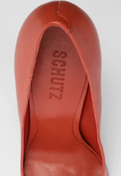 Schutz Lexi High Sculptural Red Pump