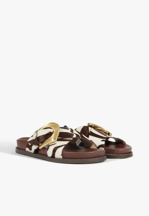 Schutz Lois Animal Print Sporty Sandal