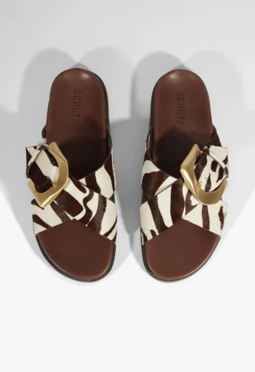Schutz Lois Animal Print Sporty Sandal
