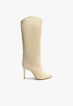 Schutz Maryana Crocodile-Embossed Leather Boot