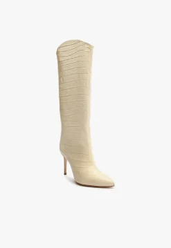 Schutz Maryana Crocodile-Embossed Leather Boot