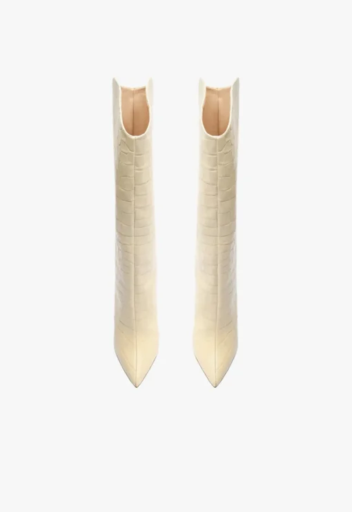 Schutz Maryana Crocodile-Embossed Leather Boot