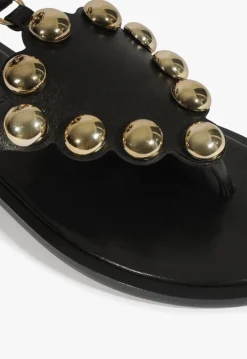 Schutz Mist Leather Flat Sandal