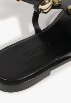 Schutz Mist Leather Flat Sandal